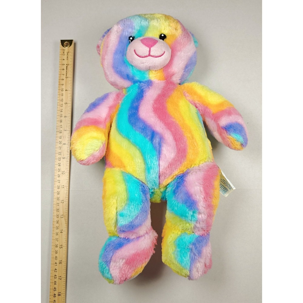 Rainbow Hugs Swirl Enchanted‎ Teddy build a bear 16 in plush